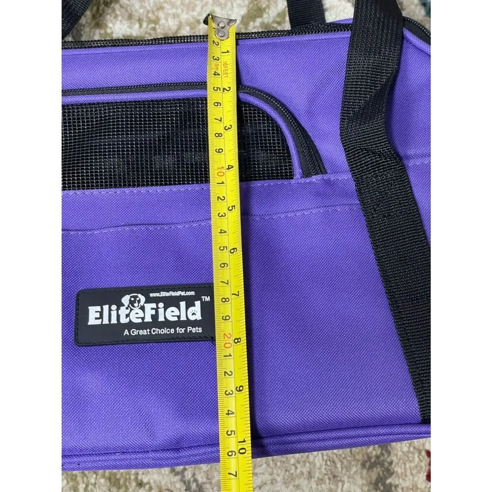 Elite Field Purple & Black Small Dog & Cat Carrier with Removable Pad & Mesh